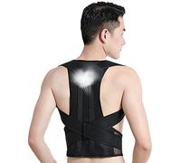 XWSM Corrector Postura con Soporte Espalda para Hombres Mujeres Talla Grande Terapia Postura Ajustable Cinturón Cintura Que Brinda Soporte para Clavícula Support (Color : Black, Size : M)