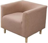XWSM Funda Cuadrada For Silla De Bañera Funda Club Fundas For Sofá Individuales Fundas For Sillón Protectores For Silla De Barril Fundas For Sala De Estar Bar Hotel (Color : Khaki, Size : One)