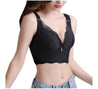 XWSM Push Up Bras Corset Tops Bodyshaper Chaleco Party Crop Tops Mujeres Wireless Sports Bralette Lencería Ropa Interior (Color : Black, Size : 38/85C)