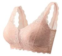 XWSM Sujetador Postoperatorio Encaje De Mastectomía con Bolsillo Cierre Frontal Sujetadores Deportivos Inalámbrico Bandeau (Color : Beige, Size : XXXL/XXX-Large)