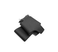 Xwthsch Decoración Coche Interior For Fiat 500, 2007-2015, 500e, 2014-2018, Funda Cuero Microfibra Perforada para Volante Coche, Puntada a Mano Interior Coche(Negro)