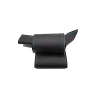 Xwthsch Decoración Coche Interior para Fiat 500 2007-2015 500e 2014-2018 500C 2014-2017 Protector de Microfibra Perforado Cosido a Mano para Volante de Coche Interior Coche(Black-Blue Line)