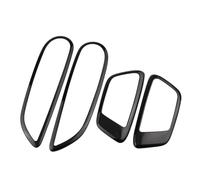 Xwthsch Decoración Coche Interior para Ford para Fiesta MK7 2009-2014 4 unids/Set Interior Coche manija la Puerta Interior Cubierta Cuenco Pegatina embellecedora Interior Coche(Negro)