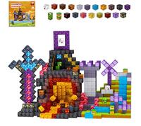 XWUX Bloques Magnéticos 100 Piezas, Construye tu Mundo Magnético, Edición Volcán Lava, Juguetes Educativos, Juguete Sensorial Montessori Stem, Cubos Magneticos para Niños Mayores de 3 Años