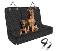 XWUX Funda Asiento Coche Perro, Protector Coche Perro con cinturón de Seguridad Ajustable para Perros, 135x120CM, Antiarañazos, Impermeable, Antideslizante, Universal Negro para SUV, Coche y Jeeps