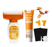 XWUX Kit Dos En Uno De Pintura Para Paredes Con Rodillo + Masilla Para Paredes, Rodillo Pintura Recargable, Masilla Para Madera Blanca, Repara Eficazmente Los Agujeros De Taladro Y Rellena Grietas