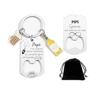 XWXWXW Llavero Abrebotellas Cerveza Papá Llavero Abrebotellas Personalizado Regalo del día del Padre Especial Regalo Llavero Papá Regalos para el día del Padre, Navidad, Acción de Gracias (2)