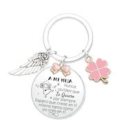 XWXWXW Llavero Hija Regalos para Niñas Regalos Comunion Niña Regalo Hija Llavero para Muje Regalo Original Mujer Regalos Adolescentes Regalo 18 Cumpleaños de La Hija Regalo Navidad Regalo Niña