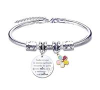 XWXWXW Regalo Hija Pulsera Hija Mi Niñita Ayer, Mi Amiga Hoy, Mi Hija Para Siempre Pulseras Con Colgante Grabado Para Regalos De Cumpleaños Regalos Navidad para la hija (2)