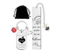 XWXWXW regalo maestra infantil regalo profesora infantil marcapáginas de metal para profesores, tutores, amigos, compañeros de trabajo,gracias por ser parte de mi historia (3)