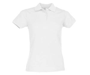 (XX-Large, White) - Fruit Of The Loom Womens Lady-Fit 65/35 Short Sleeve Polo Shirt