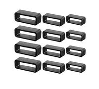 xx-uv Paquete de 12 correas de reloj de silicona | Bucles de repuesto de 18 mm, 20 mm y 22 mm | Anillo de cierre de correa de reloj suave y retenedor para relojes inteligentes, bandas deportivas y