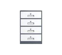 XXAD553TY Ahorro de Espacio Gabinete De Archivo Placa Acero Engrosado Multifuncional 4 Cajones Almacenamiento Archivos Datos Oficina,65cm(Grey)