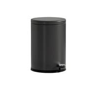 XXAD553TY Ascensores Basurero de acero inoxidable con pedal cierre suave y silencioso, compatible bolsas cocina estándar Cubo de Basura Cocina(Negro)