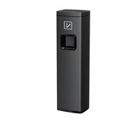 XXAD553TY Ascensores Contenedor de basura comercial con tapa, acero inoxidable apertura lateral, decorativo Cubo de Basura Cocina(Negro)