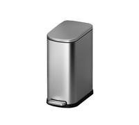 XXAD553TY Ascensores Cubo de basura acero inoxidable con tapa, pedal y cubeta extraíble for espacios reducidos, ideal for la oficina Cubo de Basura Cocina(Silver)