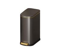 XXAD553TY Ascensores Cubo de basura acero inoxidable con tapa, pedal y cubeta extraíble for espacios reducidos, ideal for la oficina Cubo de Basura Cocina(Bruin)