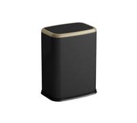 XXAD553TY Ascensores Cubo de basura con tapa abatible, cubo, acero inoxidable for oficina, baño o dormitorio Cubo de Basura Cocina(Negro)