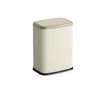 XXAD553TY Ascensores Cubo de basura con tapa abatible, cubo, acero inoxidable for oficina, baño o dormitorio Cubo de Basura Cocina(Blanco)