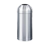 XXAD553TY Ascensores Cubo de basura con tapa abierta, contenedor comercial grande for cocina, industrial metal Cubo de Basura Cocina(Silver,Grande)