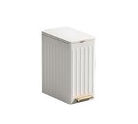 XXAD553TY Ascensores Cubo de basura pequeño con tapa for baño, cubo delgado pedal, papelera delgada for y oficina Cubo de Basura Cocina(Blanco)