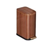XXAD553TY Ascensores Cubo de basura pequeño estilo chino for cocina, con tapa cierre suave y pedal delgado, ideal for dormitorio u oficina Cubo de Basura Cocina(Bruin)