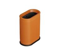 XXAD553TY Ascensores Cubo de basura redondo acero inoxidable con tapa abierta for dormitorio, hogar u oficina Cubo de Basura Cocina(Orange)