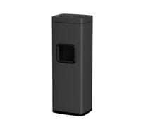 XXAD553TY Ascensores Papelera con cenicero extraíble, de acero inoxidable, for uso interior y exterior en oficinas restaurantes Cubo de Basura Cocina(Negro)