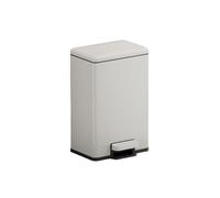 XXAD553TY Ascensores Papelera cuadrada for oficina en casa con pedal de cierre suave, acero inoxidable cepillado Cubo de Basura Cocina(Blanco)