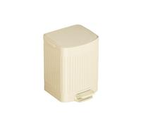 XXAD553TY Ascensores Papelera de baño con pedal acero inoxidable, compartimento interior extraíble y cierre seguridad amortiguación Cubo de Basura Cocina(Blanco,Pequeño)