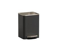 XXAD553TY Ascensores Papelera de oficina con pedal - Acero inoxidable, acabado elegante Cubo de Basura Cocina(Negro,Medio)