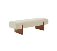 XXAD553TY Banco Acolchado Taburete de Madera for el Extremo la Cama, Mesa Comedor tapizada en algodón y Lino, Taburete for Cambiar Zapatos, guardarropa(Pequeño)