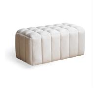 XXAD553TY Banco Acolchado Taburete de Tela for lustrabotas for Uso doméstico, Taburete for, Entrada, estribos, for sofá, Rectangular Blanco for, Banco Junto a la Cama