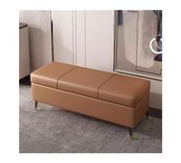 XXAD553TY Banco Acolchado Taburete for Zapatos for Uso doméstico, Taburete de Almacenamiento for Entrada, for, for mesita Noche, for sofá, Largo Que se Puede almacenar(Light Coffee,90cm)