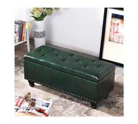XXAD553TY Banco Acolchado Taburete Largo Multifuncional for Cambiar Zapatos, Taburete for el sofá del hogar, Rectangular de Color sólido for Puerta Entrada, for(Dark Green,150cm)