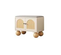 XXAD553TY Banco de Zapatos, Bancos Almacenamiento Entrada, Blanco con cojín Acolchado, Banco Madera for, Organizador for y Pasillo Banco Zapatero(80 * 35 * 48cm)
