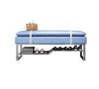 XXAD553TY Banco de Zapatos, Zapatero Estable con Asiento Acolchado, Estante Almacenamiento for, Banco Entrada 2 Niveles for Dormitorio, Pasillo Banco Zapatero(Blue)