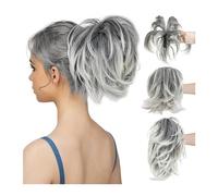 XXAD553TY Coleta Falsa de Pelo Rubio Falso for Mujer, Pinza de Garra sintética en Extensiones de Cabello de Cola de Caballo, moño de Pelo DIY(1B 171T60)