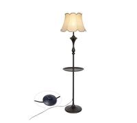 XXAD553TY Dormitorio Lámpara de pie y mesa auxiliar LED, lámpara moderna con bandeja for dormitorios, sala estar, oficina, lectura Oficina(Beige)