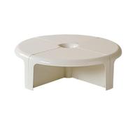 XXAD553TY Juego de Mesa Centro Modular plástico, mesas Redondas entrelazadas for autoensamblaje Mesa Auxiliar(Blanco)