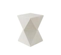 XXAD553TY Mesa Auxiliar Cuadrada for sofá, Forma geométrica, Minimalista, for balcón, jardín y cafetería Mesa Auxiliar(Blanco)