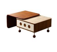 XXAD553TY Mesa de Centro Modular Madera con Almacenamiento, Estante Abierto 2 Piezas for Sala Estar Mesa Auxiliar