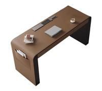 XXAD553TY Mesa de Estudio Escritorio Minimalista de Cuero con Puerto Carga USB, Escritorio Moderno for Estudio, Escritura y Trabajo Almacenamiento Oficina(XL)