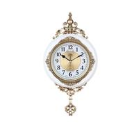 XXAD553TY Oficina Reloj de Pared Ovalado Retro pequeño, diseño Antiguo, Funciona con Pilas, silencioso, for Cocina y Dormitorio (32 x 62 cm) Cocina(Blanco)