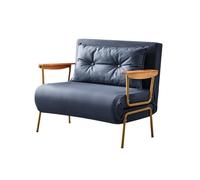 XXAD553TY Práctico Sofá Cama Ajustable de Piel sintética for Uso doméstico, Ideal for Salas Estar y oficinas(Dark Blue,100cm)