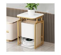 XXAD553TY Sala de Estar Estante for Robot barredor, Armario de Almacenamiento, Estante Multifuncional for Fuente Agua Potable, for pecera, for Mesa café(Gold,50x40x65cm)