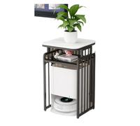 XXAD553TY Sala de Estar Estante Organizador for Robot barrendero de Sala Estar, Estante for Fuente Agua Potable, gabinete for pecera, for Mesa café, Multifuncional(Negro,60x40x85cm)
