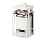 XXAD553TY Sala de Estar Estante Organizador for Robot barrendero de Sala Estar, Estante for Fuente Agua Potable, gabinete for pecera, for Mesa café, Multifuncional(Blanco,50x40x85cm)