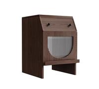 XXAD553TY Sala de Estar Organizador de barredora Gabinete Madera Maciza for Robot barredor Estante for Aparador Almacenamiento(Walnut,A-48x70x48cm)