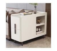 XXAD553TY Versátil Aparador de losa Roca for sofá Sala Estar, Laca for Hornear, Cuero, grieta súper Estrecha, Mesa Esquina móvil for el hogar, gabinete Almacenamiento(Dark Gray)